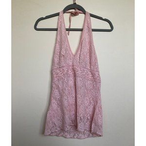 Hanky Panky Pink Lace Halter Top